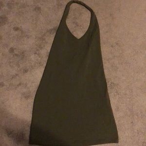 Olive Green Halter Dress